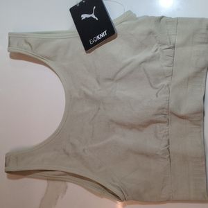 Puma Evoknit crop top spring moss,NWT,small
